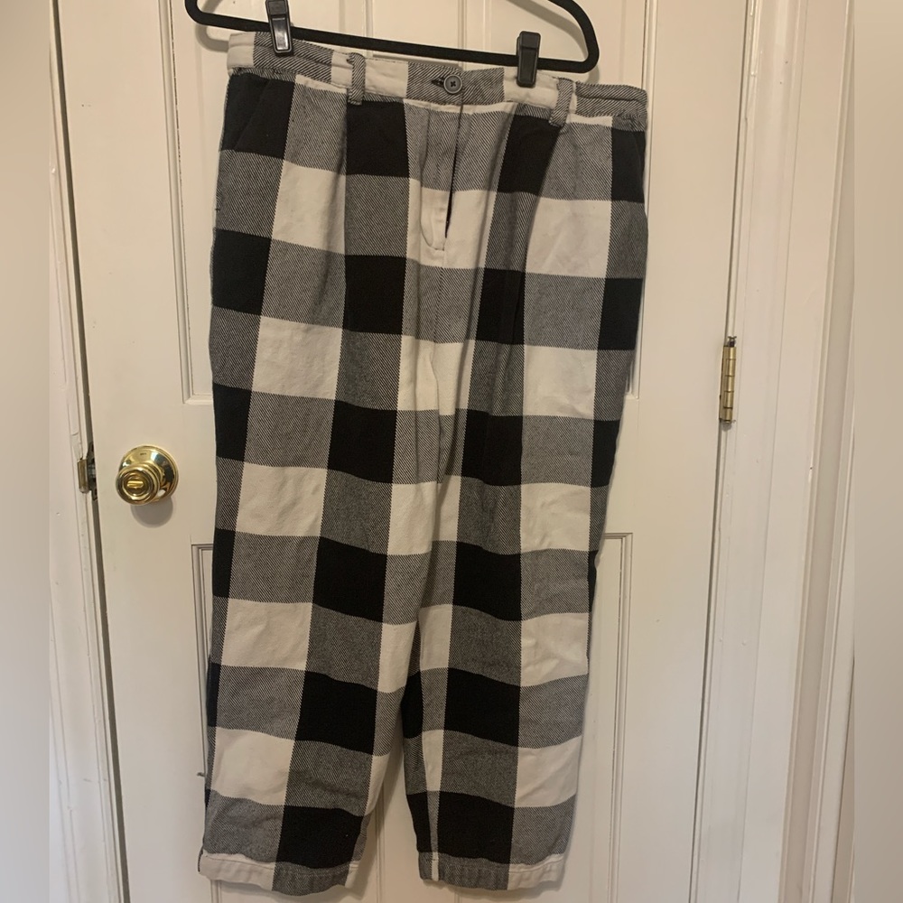 Mara Hoffman buffalo plaid pants